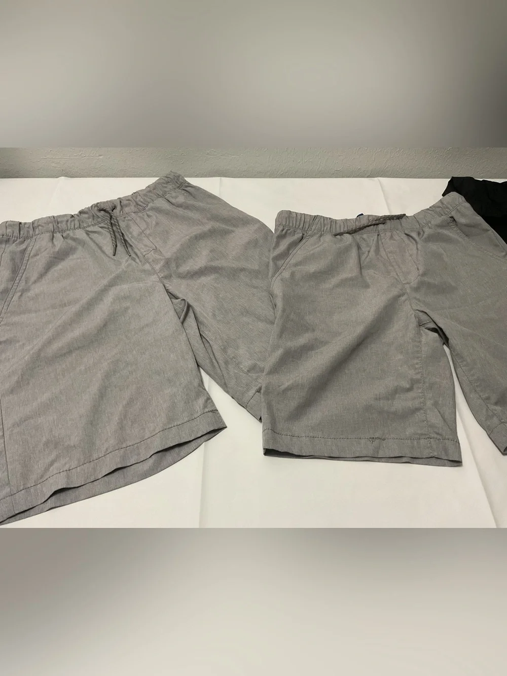 Old Navy Men's Drawstring Shorts in Black and Light Gray - Pack of 2